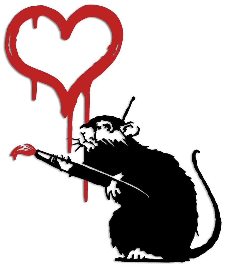 Nástenná dekorácia Banksy Metal 08 čierna