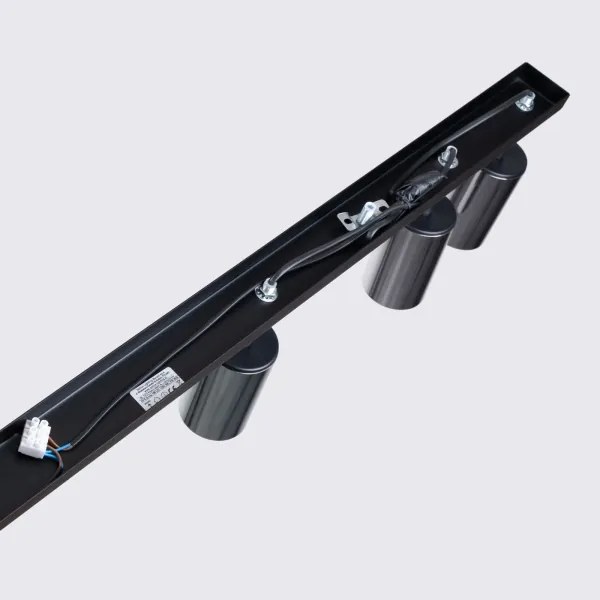 Sollux SL.1372 - Bodové svietidlo WINX 6xGU10/10W/230V čierna/chróm