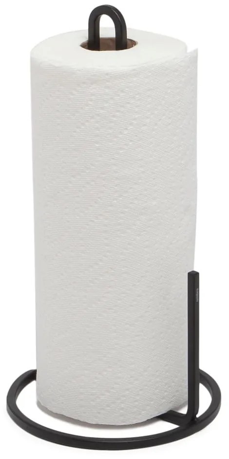 Čierny oceľový držiak na kuchynské utierky ø 17 cm Squire – Umbra