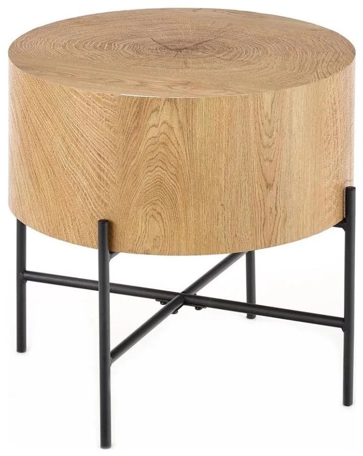 Konferenčný stolík BROOKLYN 45x45 cm čierna/béžová