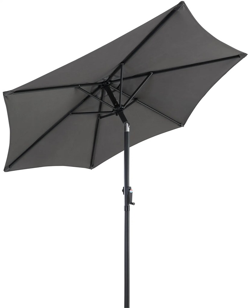 Kingsleeve Slnečník, antracit Ø 200 cm s kľukou