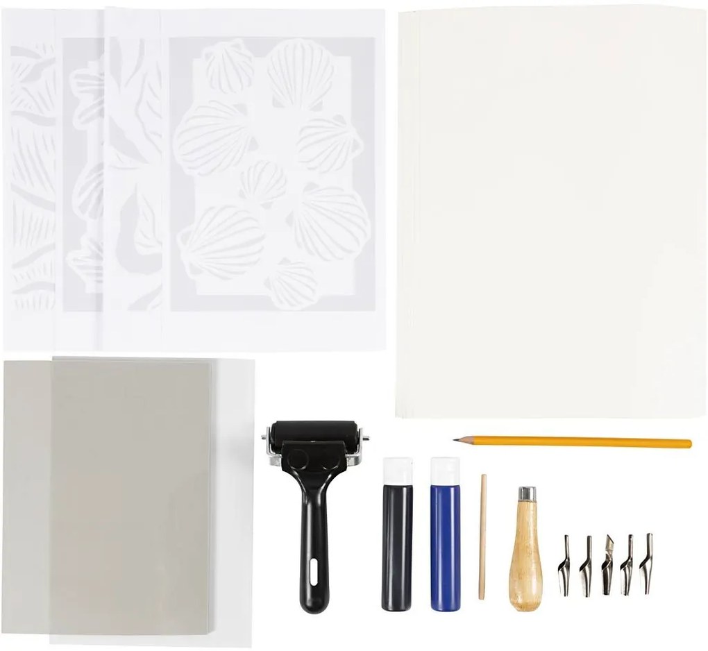 Kreatívna sada Starter Craft Kit Block Printing