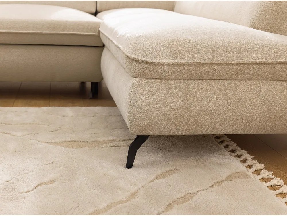 Béžová ženilková rohová pohovka (pravý roh/do L) Marbeya – Ropez