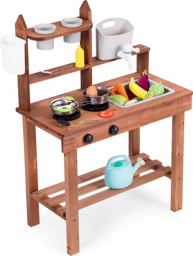 Detská kuchynka z jedľového dreva ECOTOYS
