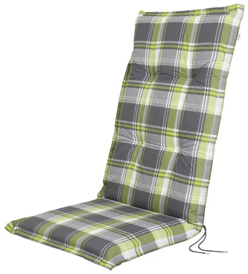 LIVARNO home Podložka na vysoké kreslo, 120 x 50 x 8 cm (károvaná/zelená) (100342500)