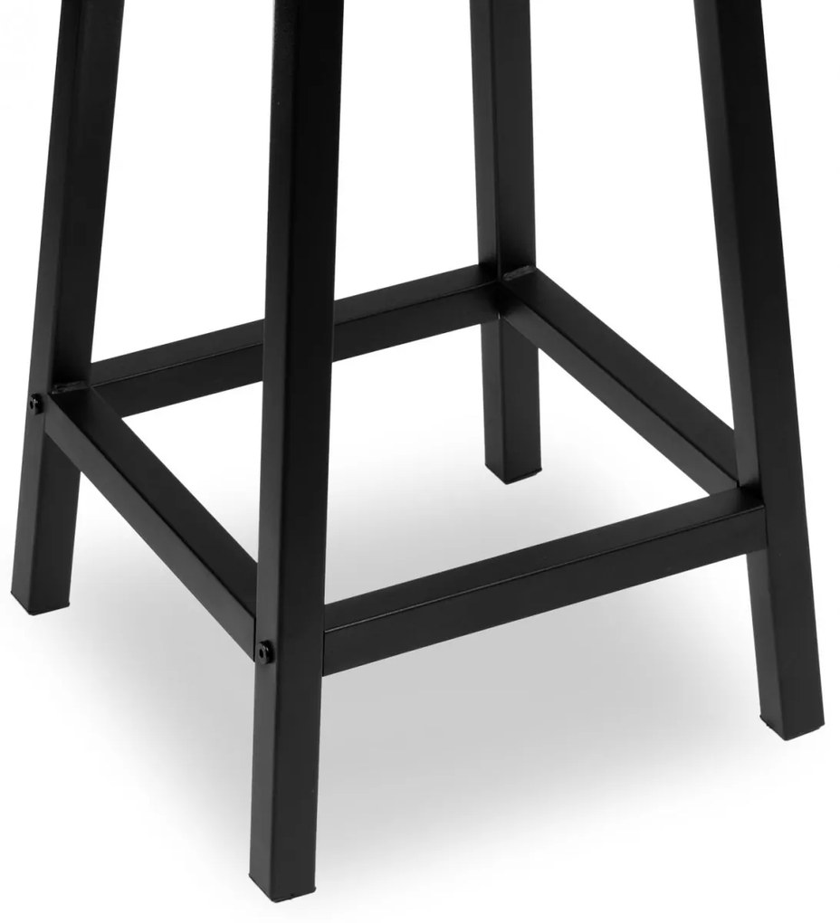 Barová stolička FLINT RUSTIC kovová okrúhla