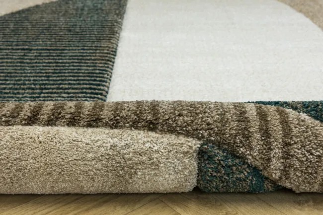 Koberec Kandy N372A béžový / fľaškovo zelený