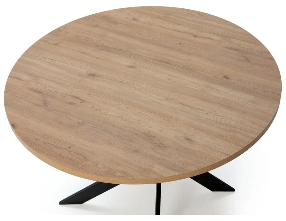 Okrúhly jedálenský stôl s doskou v dubovom dekore 120x120 cm Ther – Marckeric