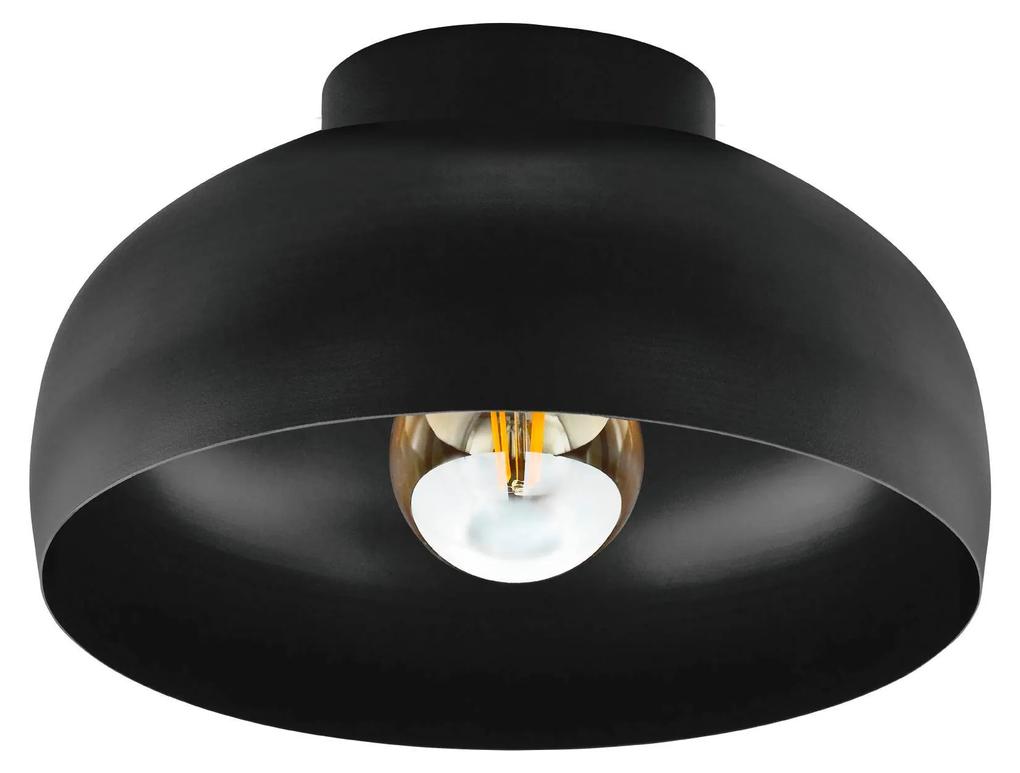 EGLO Moderné stropné svietidlo MOGANO 2, 1xE27, 40W, okrúhle, 28cm, čierne