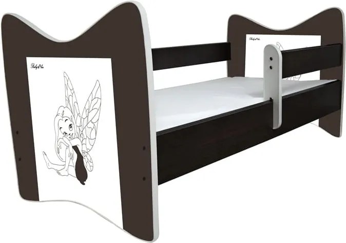 MAXMAX Detská posteľ DELUXE - HNEDÁ VÍLA 140x70 cm + matrac ZADARMO!