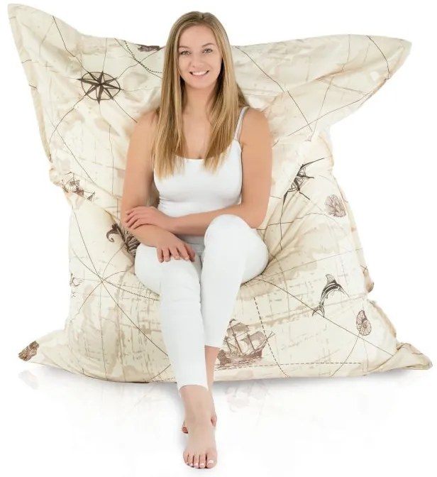 Sedací vak pre deti Kolumb – XL/XXL – bezpečný a pohodlný vankúš na hranie a oddych Veľkosť: XXL