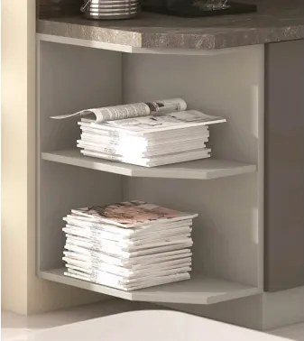 Dolný rohový kuchynský regál Karmen 30D, 30 cm, šedý%