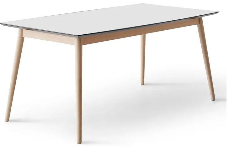 Rozkladací jedálenský stôl s bielou doskou v bielo-prírodnej farbe 90x165 cm Meza – Hammel Furniture