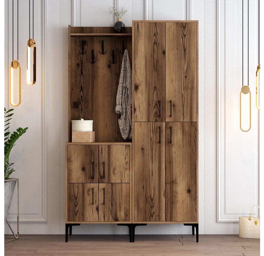 Predsieňová stena Betina BA 204 (orech). Akcia -18%. Vlastná spoľahlivá doprava až k Vám domov. 1088298