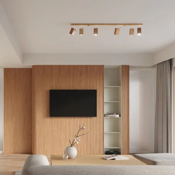 Sollux SL.1036 - Bodové svietidlo KEKE 2xGU10/40W/230V dub