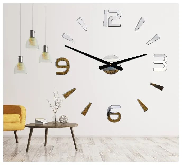 Moderné nalepovacie nástenné hodiny 3D| SENTOP 12P030