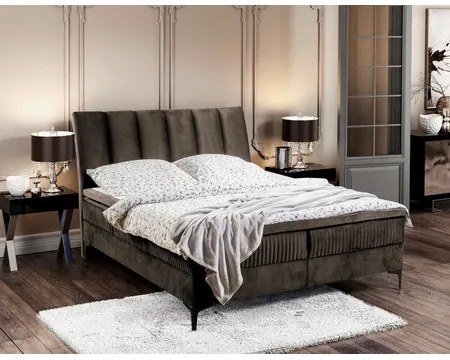 Čalouněná postel ALABAMA rozměr 90x200 cm Hnědá