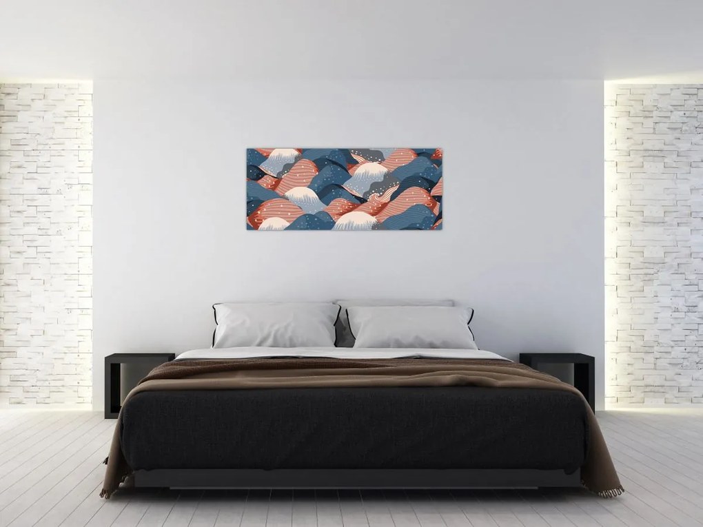 Obraz - Japonské vlny (120x50 cm)