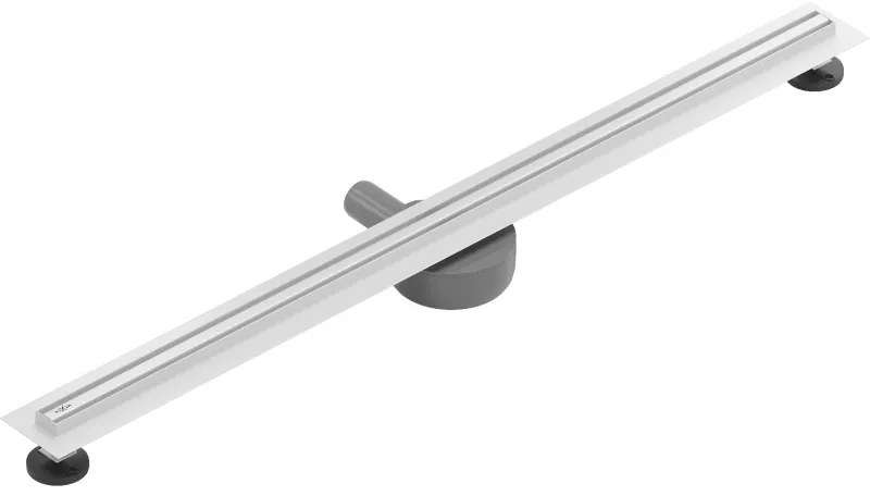 Mexen Flat nerezový sprchový žľab s rotačným 360° sifónom 100 cm, vzor SLIM, biela, 1241100