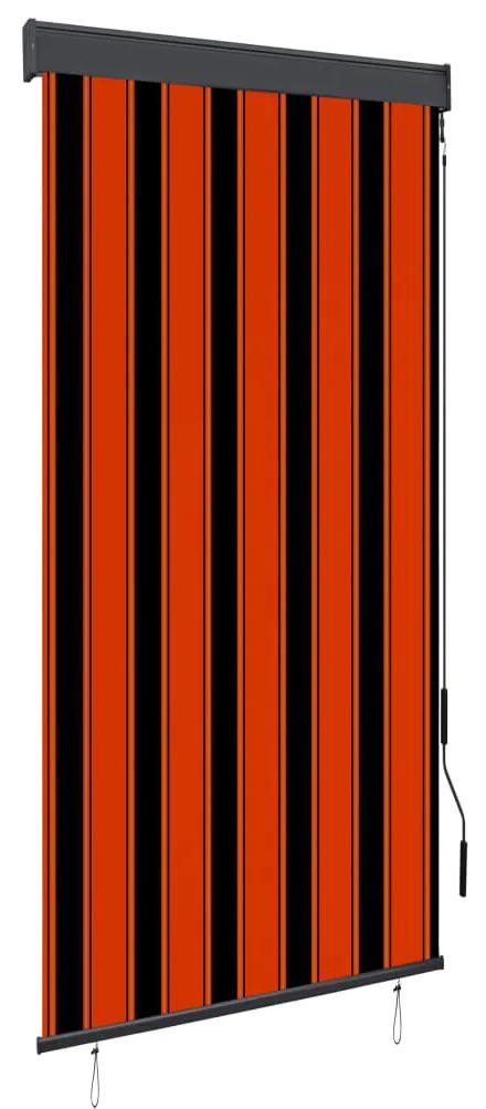 vidaXL Vonkajšia zatemňovacia roleta 100x250 cm oranžová a hnedá