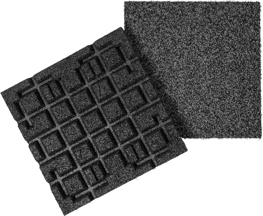 Gumová trávniková dlaždica ASLON 40 x 40 cm, Charcoal Grey