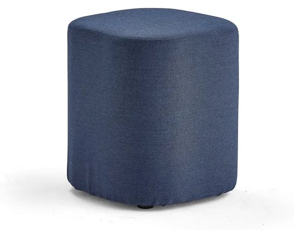 Taburet COMFY, vlnená tkanina, námornícka modrá