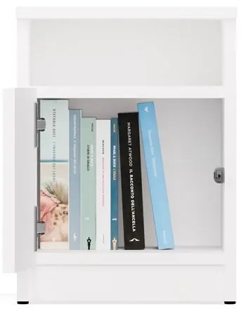 Nočný stolík Galax 1D 30 cm biely