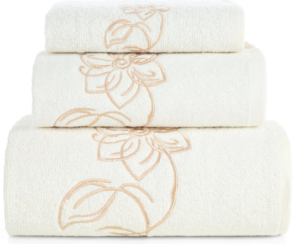 FROTÉ UTERÁK LILA SADA 1KS 30X50 CM, 1KS 50X90 CM, 1KS 70X140 CM KRÉMOVÁ