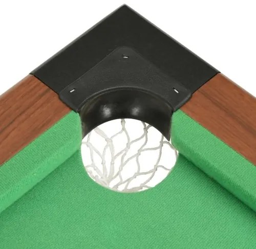 vidaXL 4-stopový biliardový stôl hnedý 122x61x76 cm-