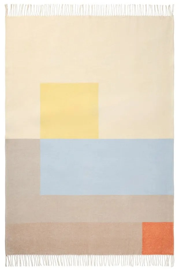 Žlto-modrá deka 125x190 cm Brick - Mette Ditmer Denmark