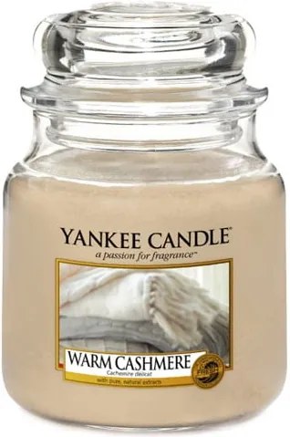 Vonná sviečka Yankee Candle Hrejivý Kašmír, doba horenia 65 - 90 hodín