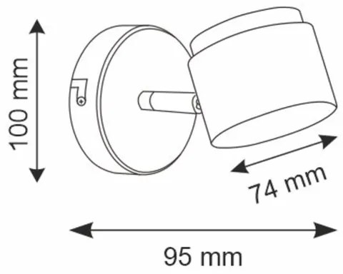 LED Nástenné bodové svietidlo KUBIK LED/4,2W/230V biela