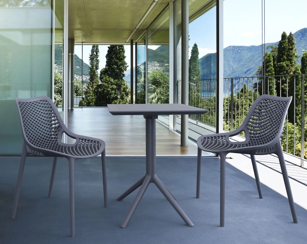 Skladací stôl Sky square - tmavošedá