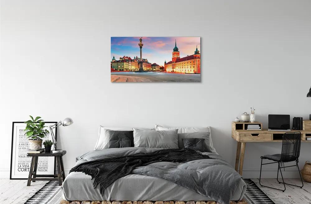 Obraz na plátne Sunrise Varšava Staré Mesto 125x50 cm