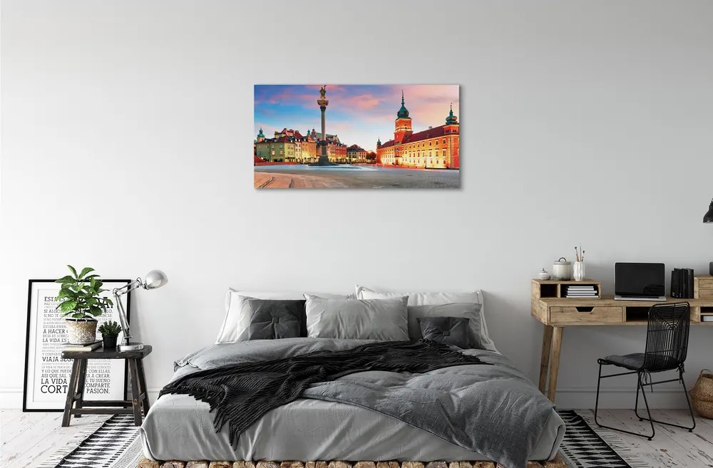 Obraz na plátne Sunrise Varšava Staré Mesto 140x70 cm