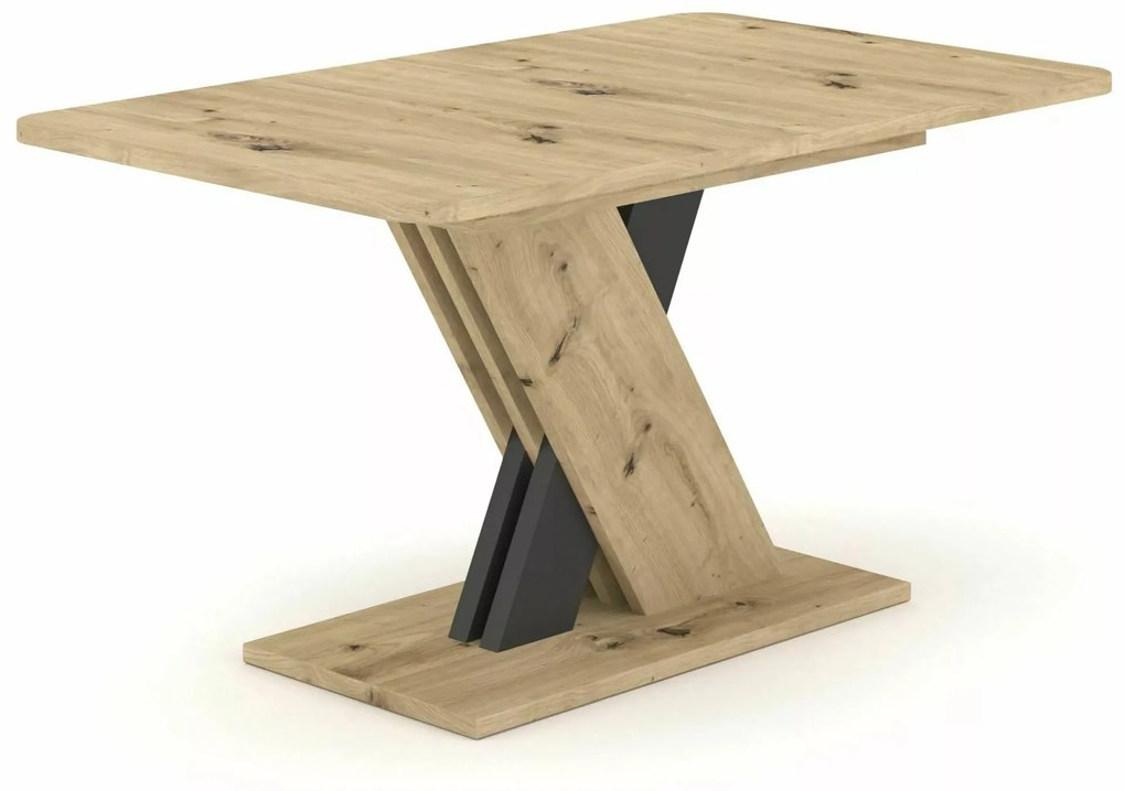 Rozkladací jedálenský stôl Exel 140/180 cm dub remeselný/antracit