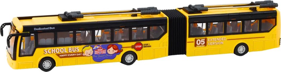 LEAN Toys Školský kĺbový autobus RC 1:32 žltý