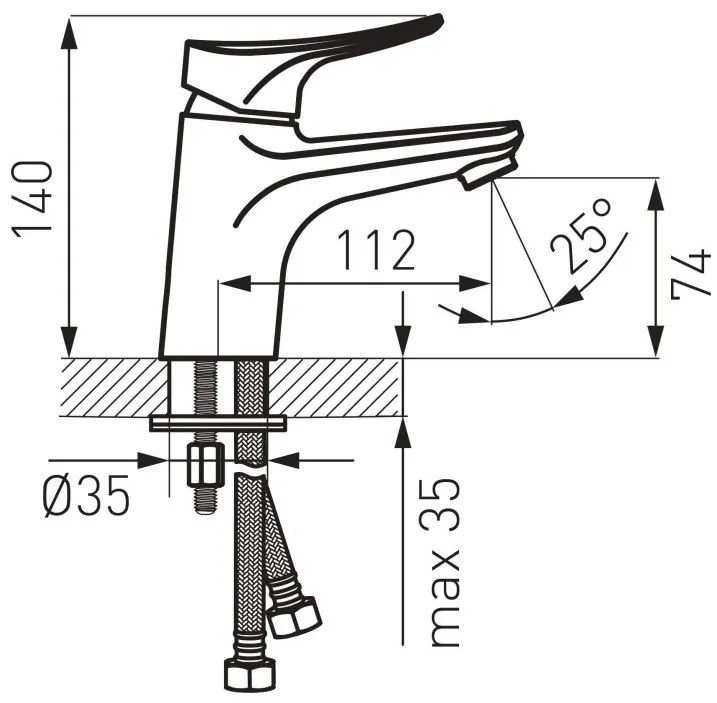 F-Design Brezza, umývadlová batéria, chróm lesklý, FD1-BRZ-2-11