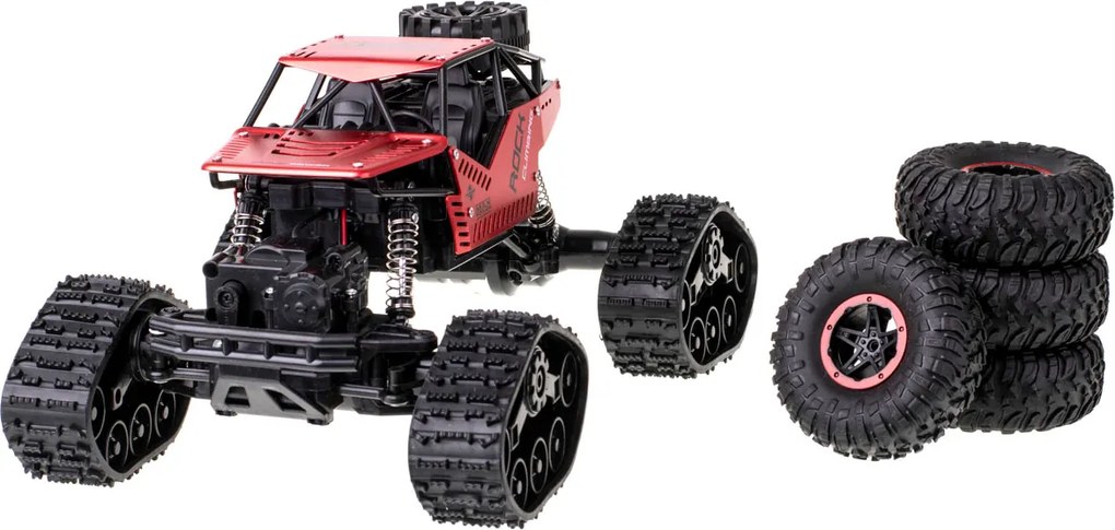 KIK RC Rock Crawler 4x4 LH-C012 diaľkovo ovládané auto, 1:16, červené