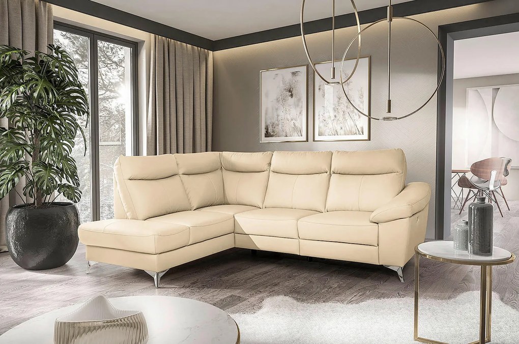 XXXLutz ROHOVÁ SEDAČKA, textil, koža, béžová Livetastic - Sedačky - 002951006006