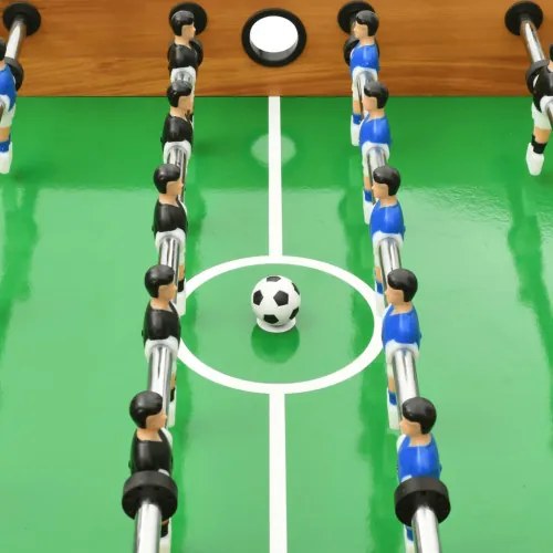 vidaXL Skladací stolný futbal bledohnedý 121x61x80 cm-