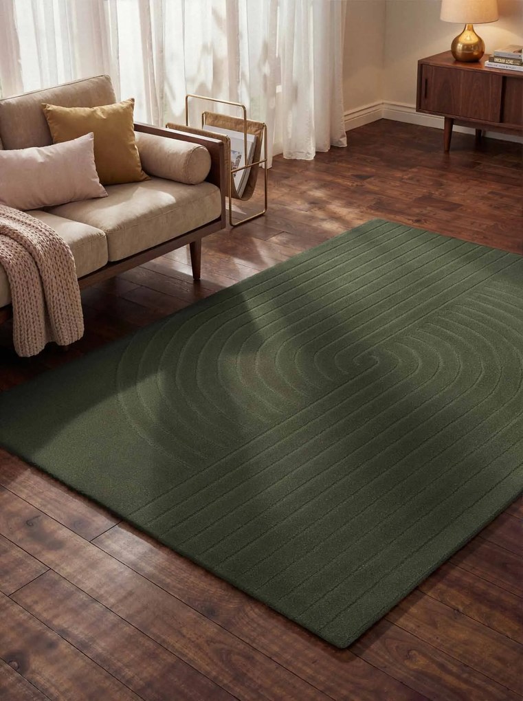 Vikosa, Kusový koberec Vikosa Arcura 106271 Dark Green, 80x150, zelená, obývacia izba