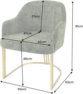 Stolička 45928 Art Living Látka Chenille Zelená - Komfort-nábytok