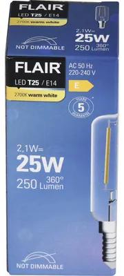 LED žiarovka FLAIR T25 E14 / 2,1 W ( 25 W ) 250 lm 2700 K číra