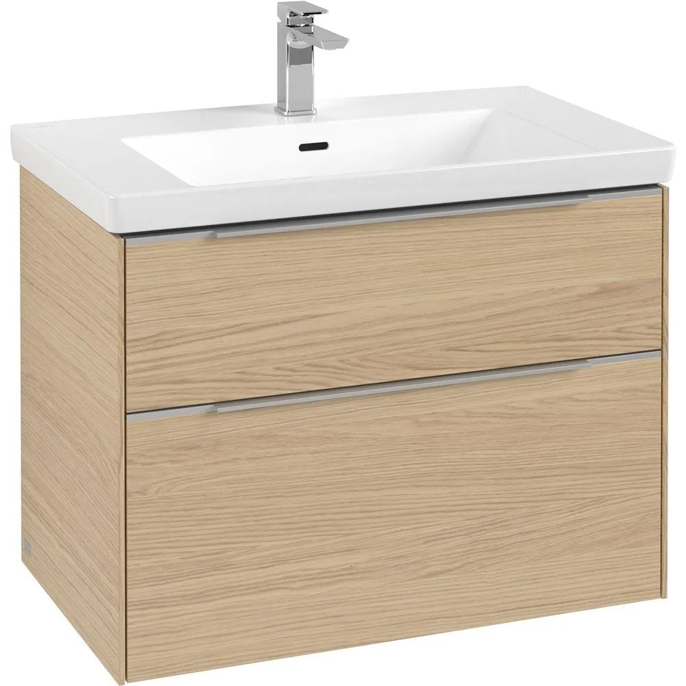 VILLEROY &amp; BOCH Subway 3.0 závesná skrinka pod umývadlo, 2 zásuvky, 772 x 478 x 429 mm, Nordic Oak, C57400VJ