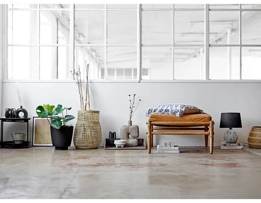 Čierna kovová váza Bloomingville Itamar, výška 20,5 cm