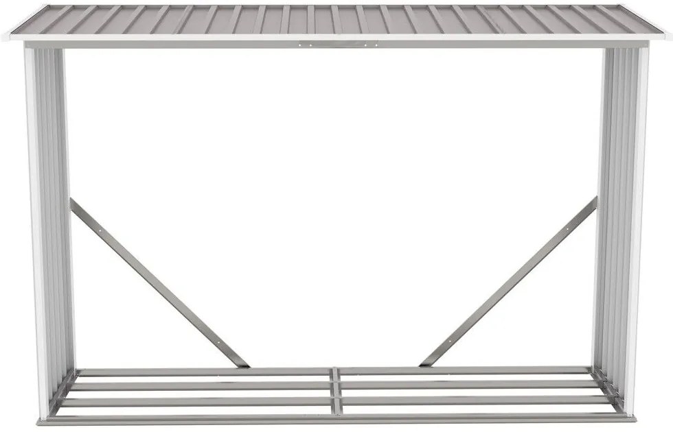 Prístrešok z dreva, plech, 242 x 75 x 160 cm