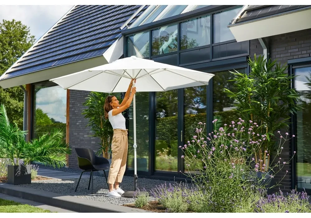 Biely slnečník ø 300 cm Sophie – Hartman