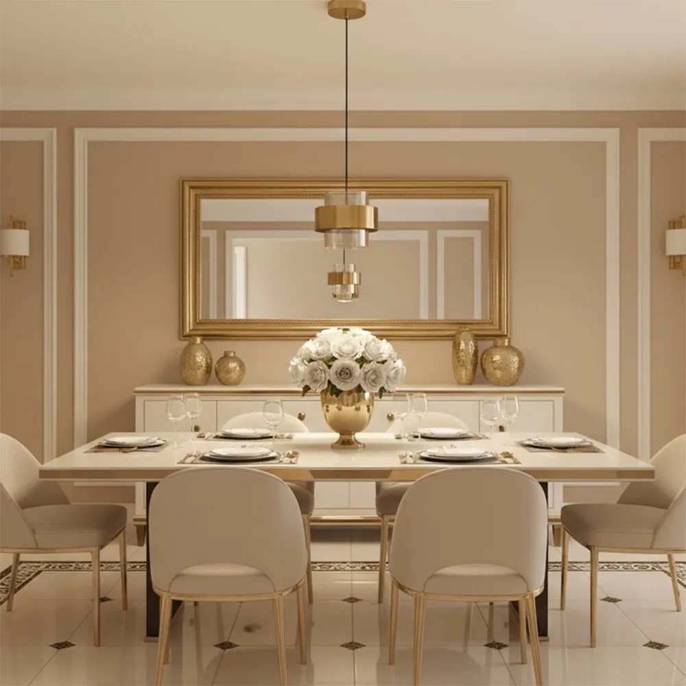 Závesná lampa La Belle XXXIV zlatá