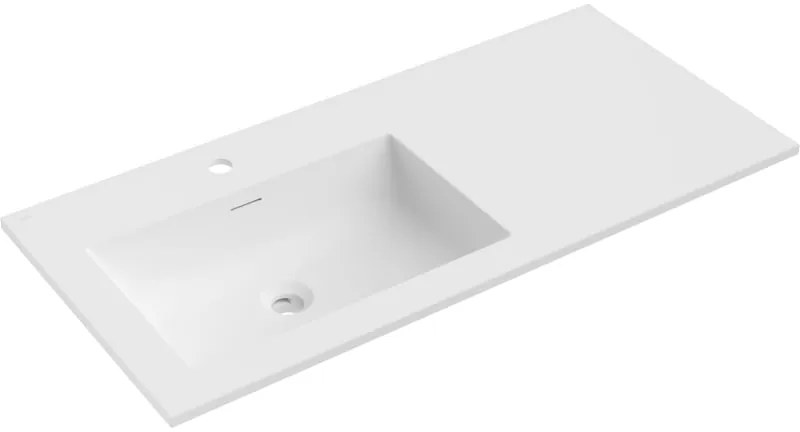 Mexen Otis, umývadlo na zapustenie 101 x 46,5 cm, ľavé, biela matná, 25181001L